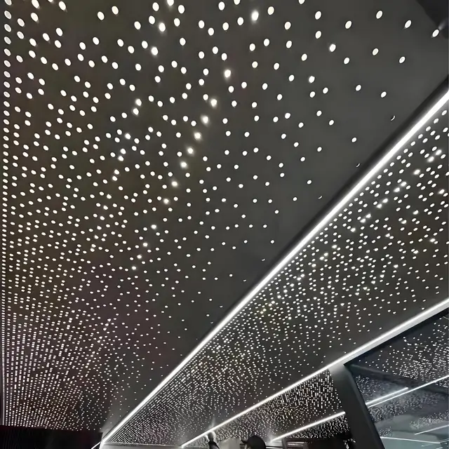 Starry-Sky Celling Multi-color Modular Wall Board Fireproof 3D Celling Decoration Aluminum Cladding Panels Celling Manufacturer