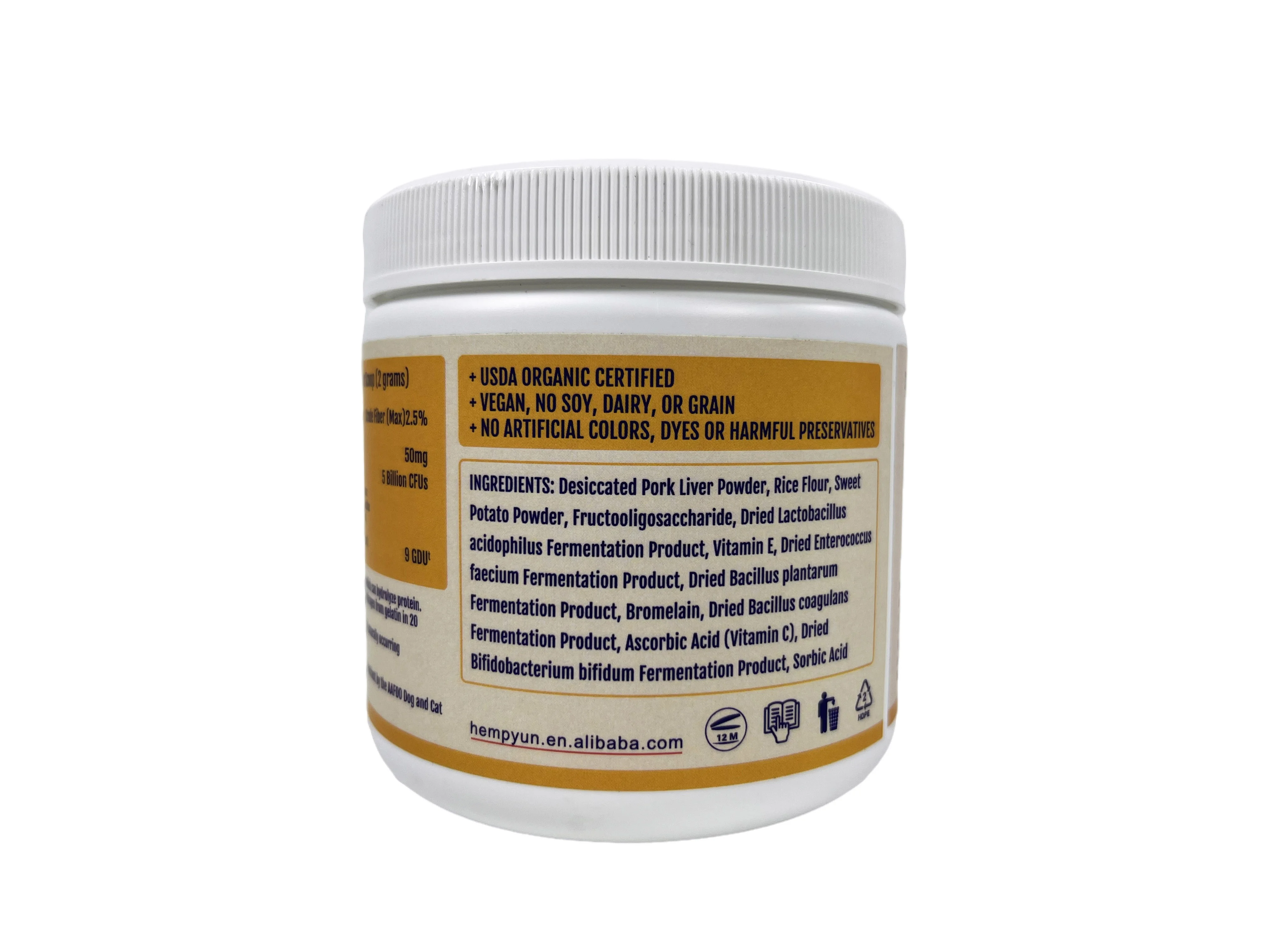 Factory Pet Probiotic Nutritional Supplement Powder Prebiotics and Probiotics for Dog and Cat with FOS Probiotic