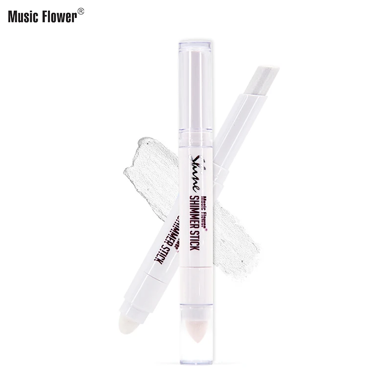 Оригинальный музыкальный цветок, новинка, Мерцающая палочка, Осветляющий бронзер для лица, горячий Контурный карандаш, макияж с контролем жирности, двухсторонняя ручка-хайлайтер
