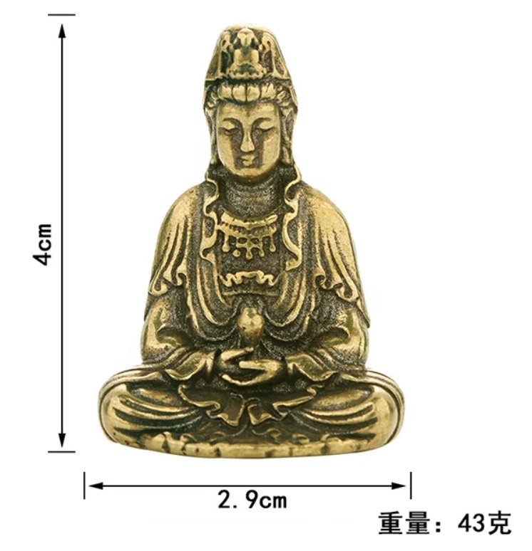 Miniature Brass Statue of Buddha Sakyamuni - Antique Imitation
