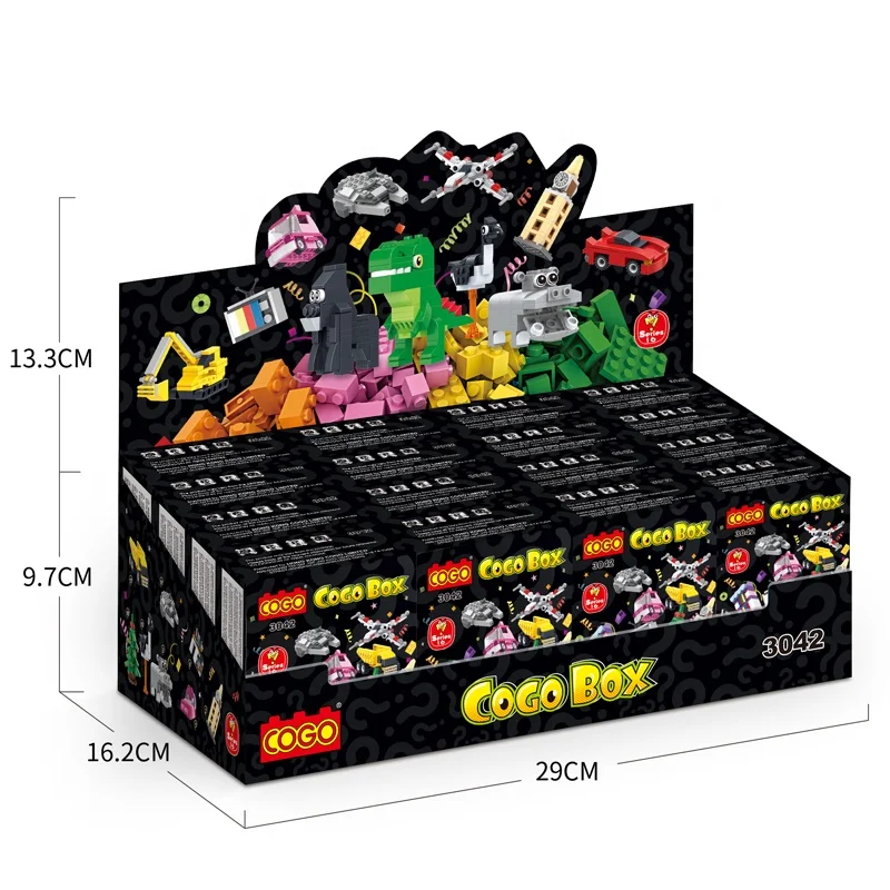 COGO Christmas Build Block Blind Box Gift Mini DIY Building Blocks Set Toys