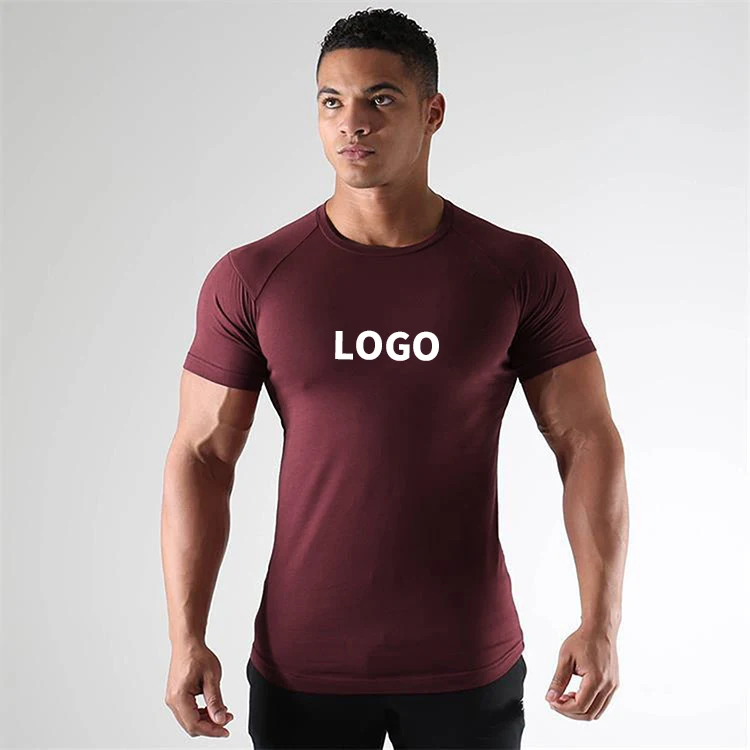 Custom Quick Dry Fitness T Shirt Moisture Wicking Men Workout Gym Top