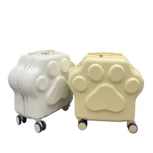 Cat-paw Suitcase for Women 18-inch Travel Carry-on 2026 New Style Cute for Students Trolley case Custom logo