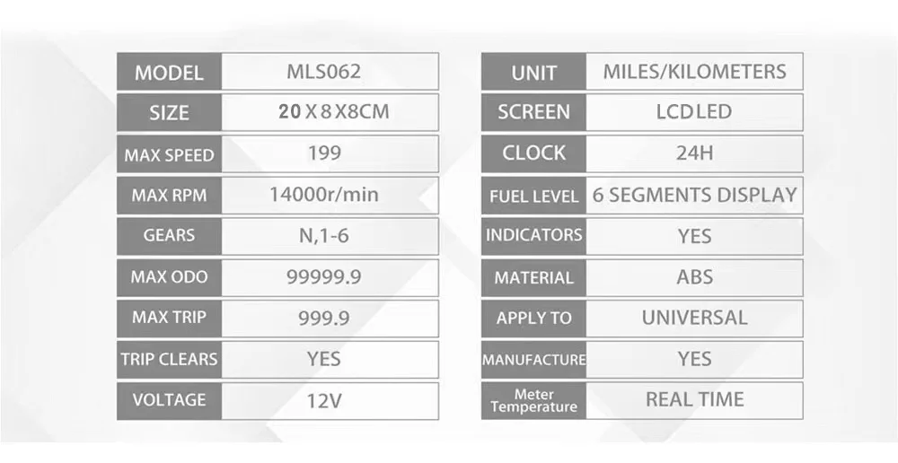 Цифровой мотоцикл с дисплеем водонепроницаемый измеритель Электрический скутер цифровой