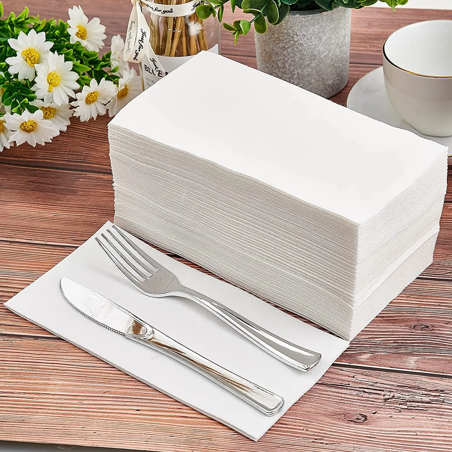 Hot Luxury Sale White Guest Napkin Paper Napkin Pure Customized With