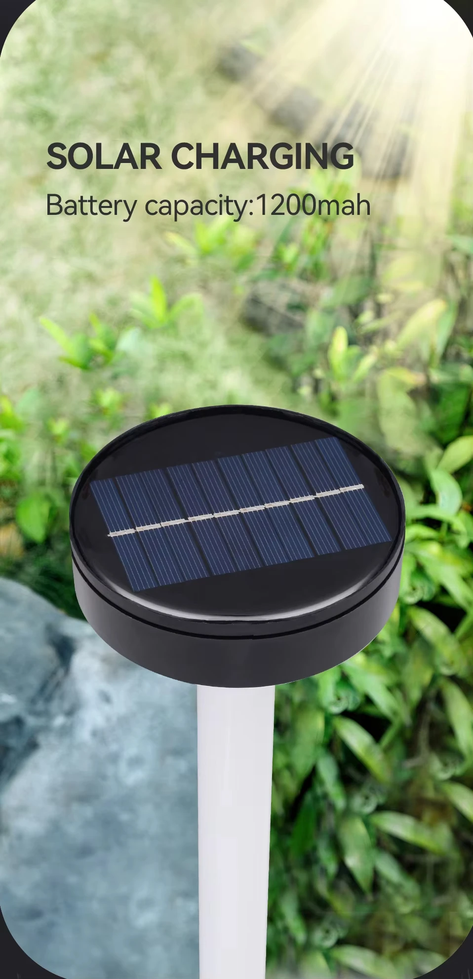 product led lawn lamp solar outdoor lights night light waterproof landscape solar lawn lantern rgb 80 7 colors flicker dc 6v-38