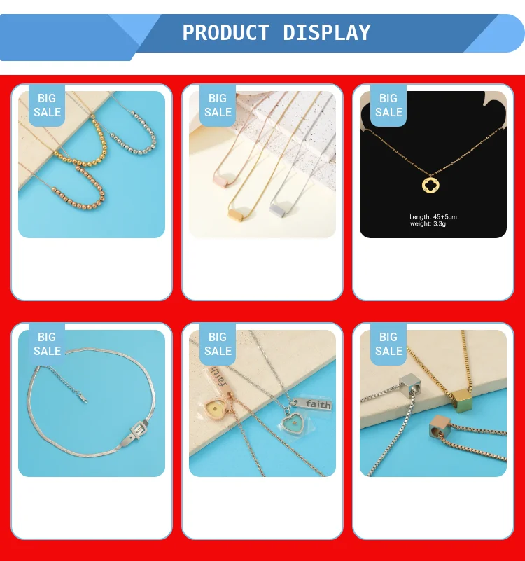 Gold Rose Mirror Titanium Steel Star Pendant Clavicle Chain Simple ...