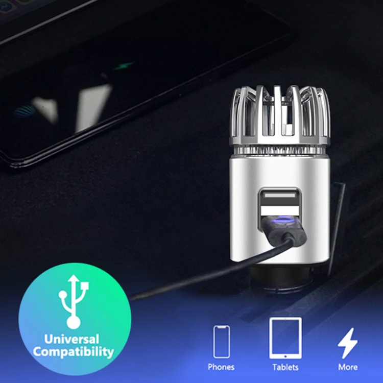 Оптовая продажа с фабрики 2021, автомобильное зарядное устройство Usb, автомобильный очиститель воздуха с разъемом, портативный мини-очиститель воздуха для автомобиля, ионизатор, очиститель воздуха