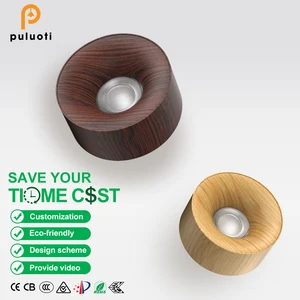 Modern Vintage Style 120mm H55mm Walnut Log Color Downlight 3000K 3500K 4000K Hotel Surface Mount LED COB Ceiling Spot Light