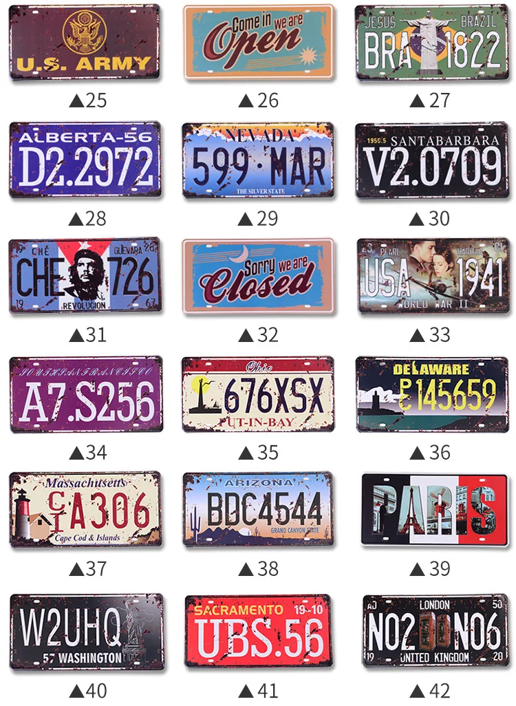 License Plate With Logo Size Decorative Stainless Steel Usa Decoration ...