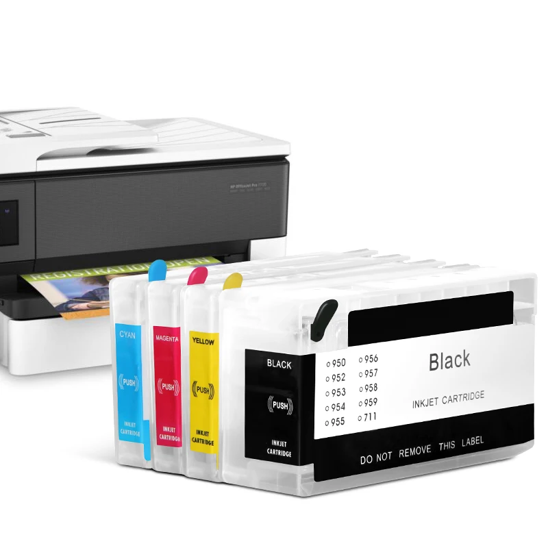 raken weduwe de elite New Refillable Ink Cartridge For Hp Officejet Pro 7740 Printer Empty Ink  Cartridge For Hp 953xl 955xl For Hp T120 T520 Printer - Buy For Hp 953xl Ink  Cartridge,7740 Ink Cartridge,Ink Cartridge