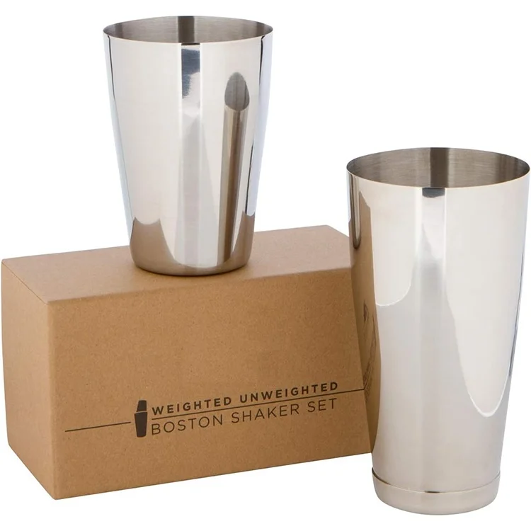 Stainless Steel Boston Shaker for Korioko Weighted Barware Tools 350ml-850ml Capacity Silver/Gold/Copper/Black Colors Reusable with Custom Logo