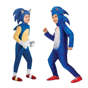 Hot selling sonic halloween children's costume the hedgehog sonic boys party costume boy performance costume