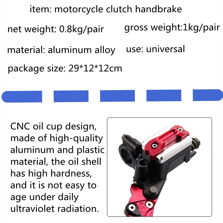 Motorcycle  Modification Spare Parts CNC Upper Pump 22MM Clutch Assembly Hydraulic Disc Brake Pump Mirror Seat Handbrake