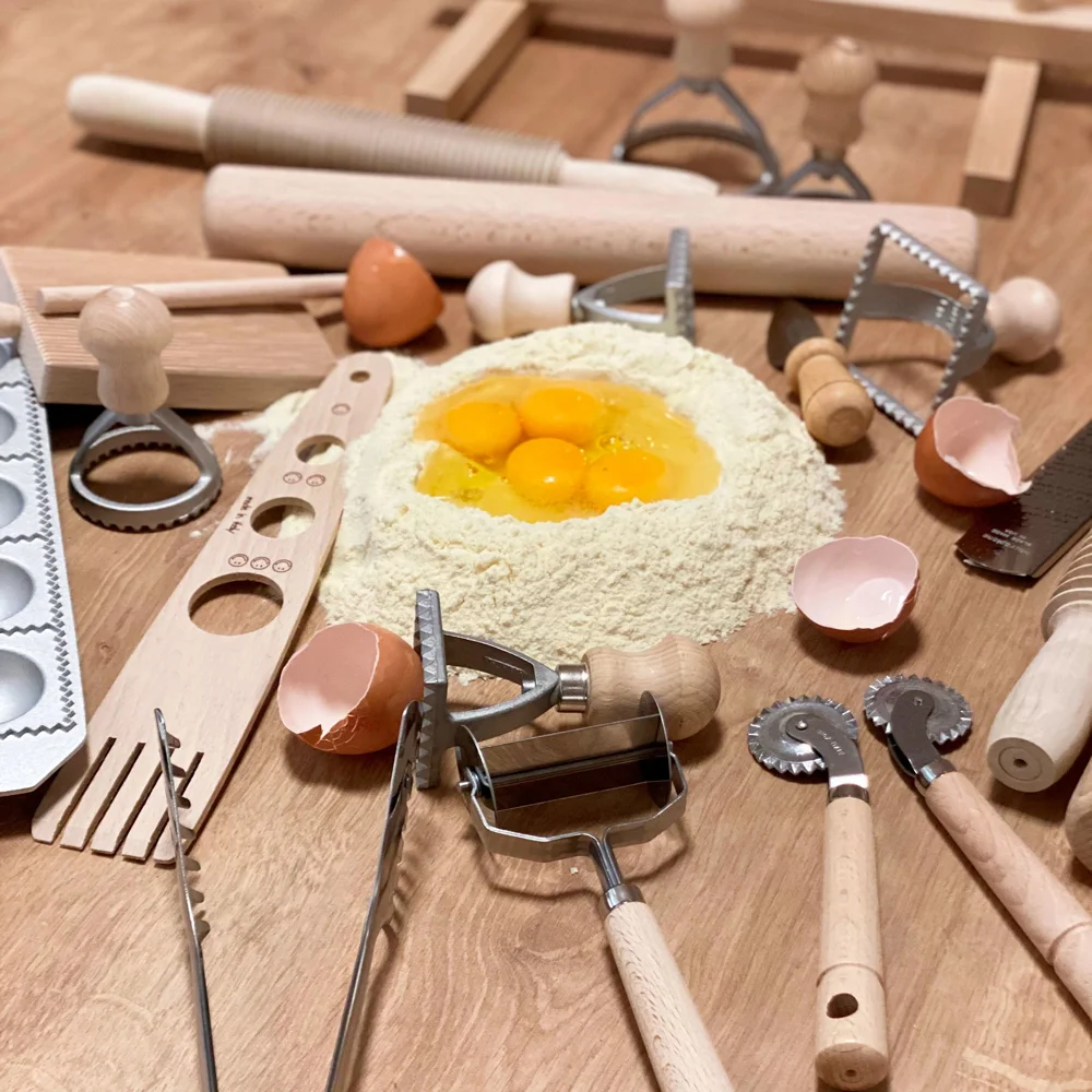 Pasta Starter Set Wooden Pasta Utensils Tool Kit Fettuccine Spaghetti