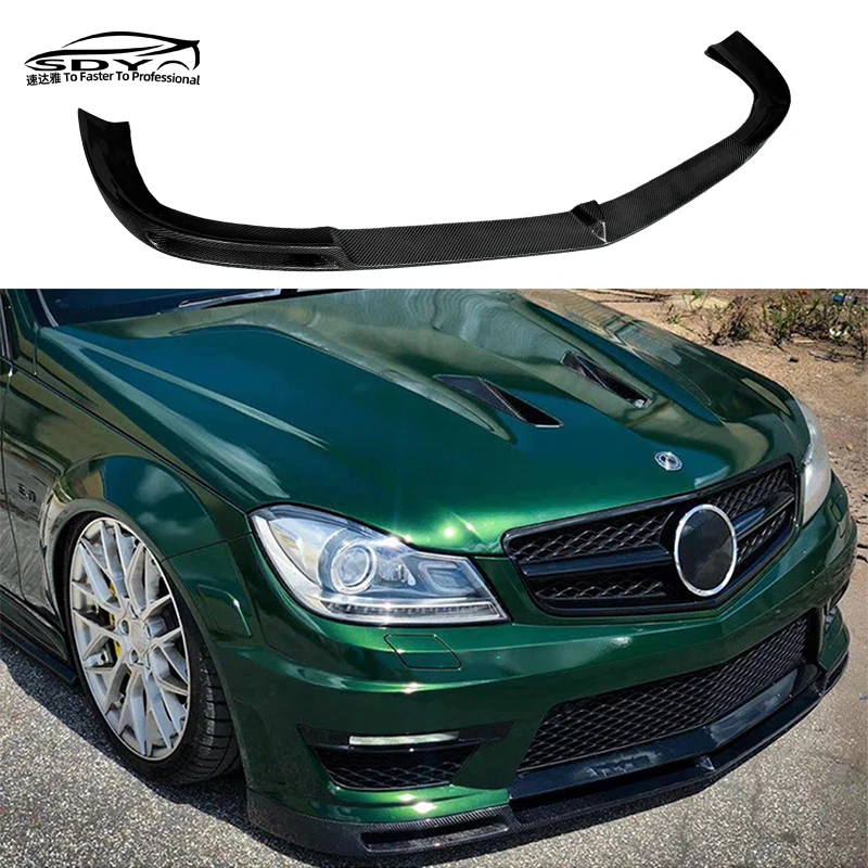 mercedes benz w204 c class carbon fiber front lip Suvneer VRS Designed engineered for a seamless fit Kojem Front Bumper Lip Compatible
