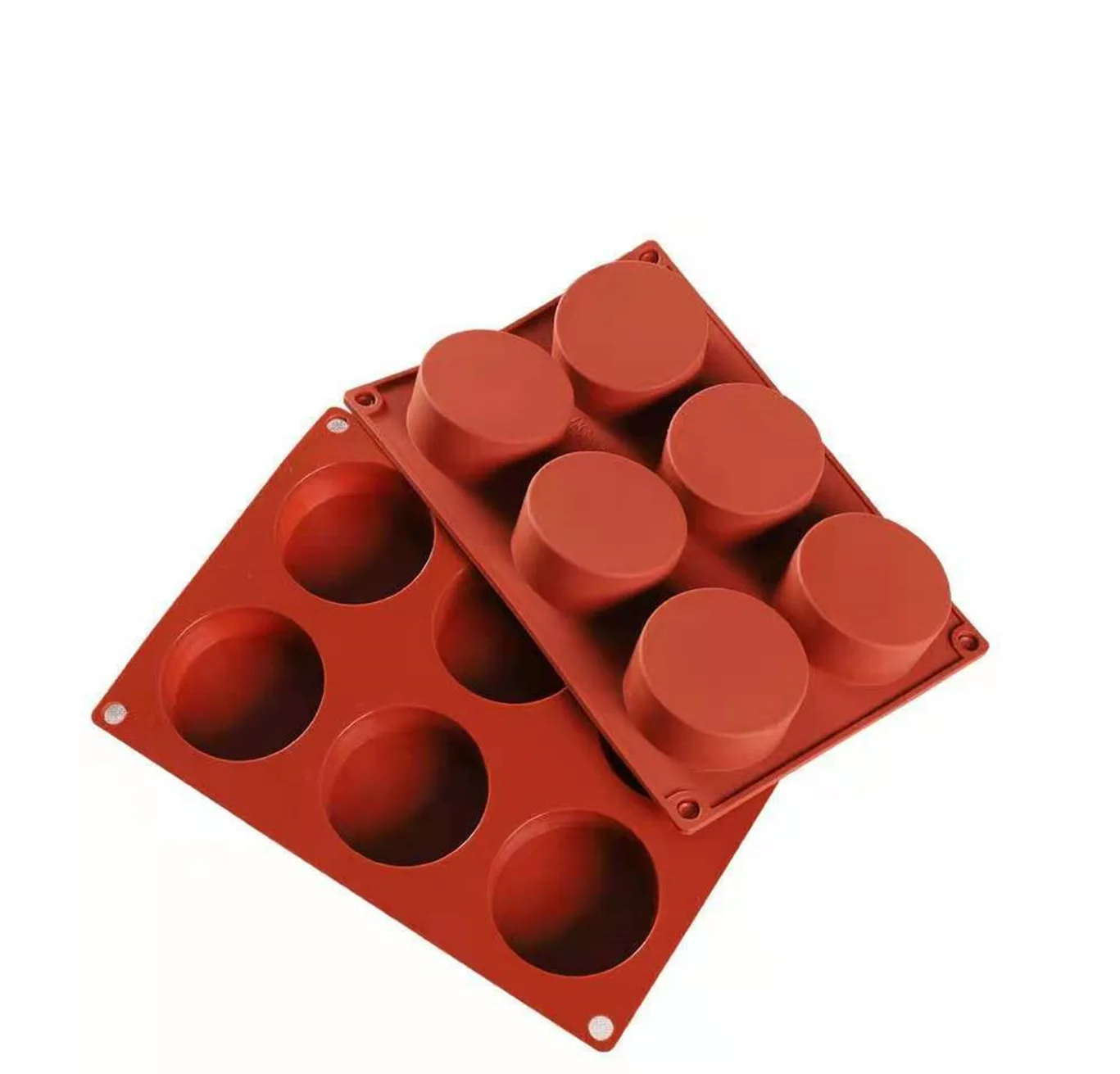 13840 6-cavity round silicone baking molds