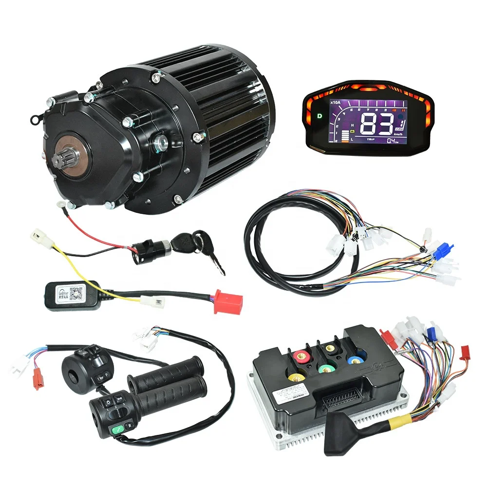 QS138 90h V3 1:2.35 Gearbox Spline Shaft PMSM Motor 4000w
