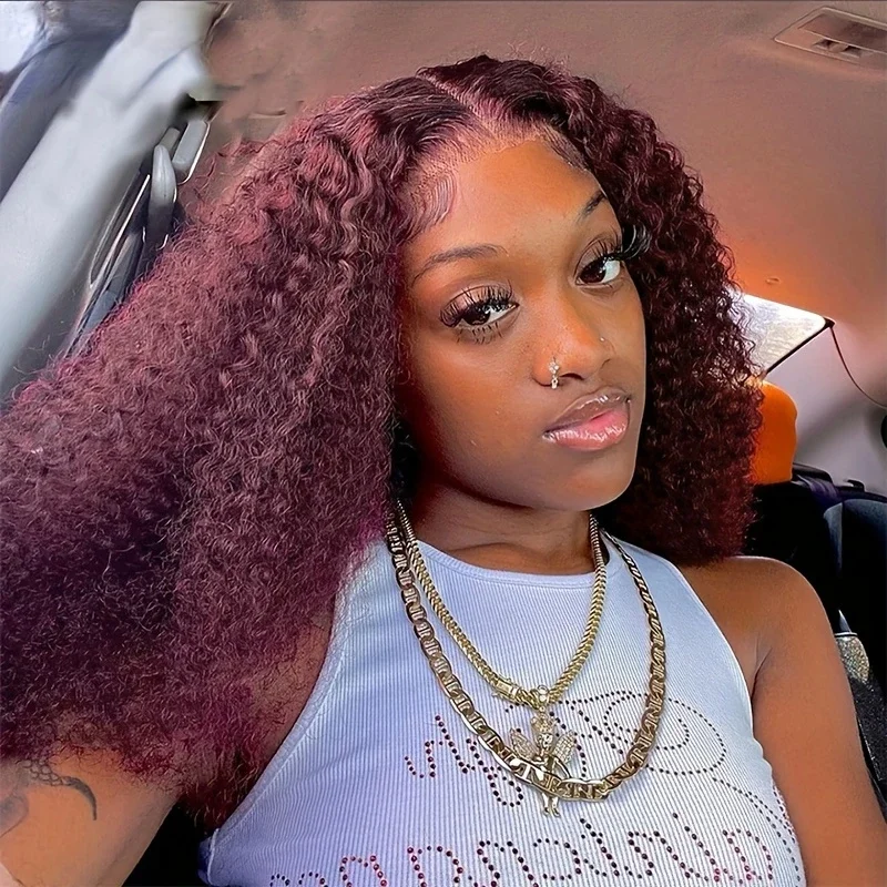 Burgundia veelainega inimese juustest parukas lühike bob-pitsparukas naistele_voghion.com