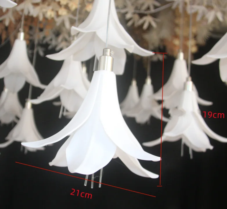 New Wedding Ceiling Luminous Lily String Lights Sen Wedding Stage Background Decoration Welcome Area Road Ornament