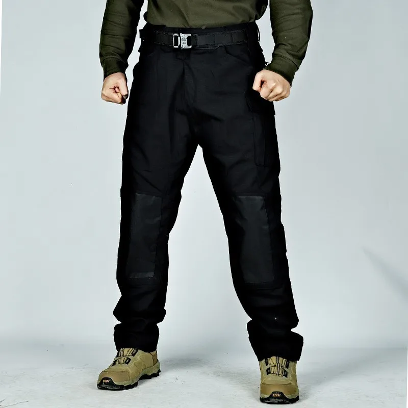 Men's XL Tactical Cargo Pants with Knee Pads Nylon Camo Trousers for Paintball Vintage Decoration Work Outdoor Hiking