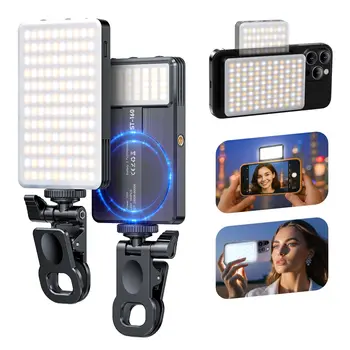 Selfie Light 160 Led 3000mah Rechargeable Cell Phone Fill Light Portable Clip on Light for Phone Tiktok Video Fill Lamp