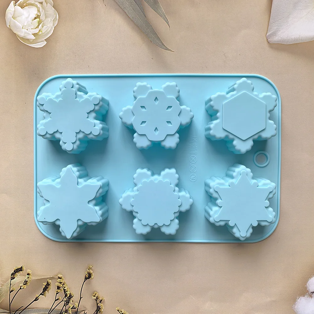 Snowflake Shaped Silicone Mold, Food-Grade Reusable Mould for Chocolate Candy Cake Baking,  DIY Baking Tool for Kitchen & Craft factory