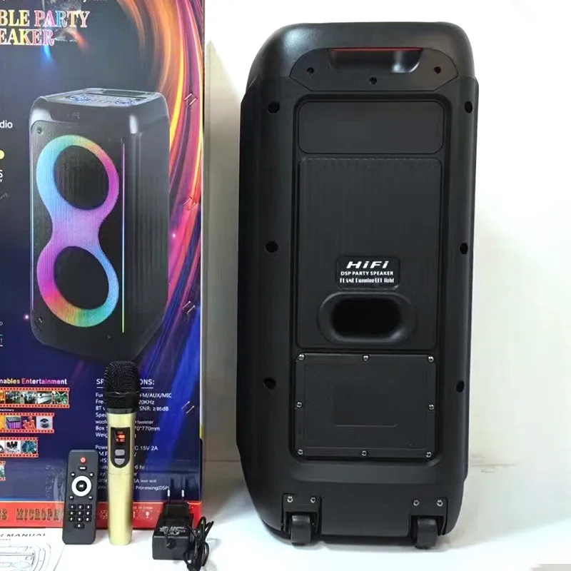 RX-8288 BT Speaker - Dual 8 Inch Horn, Portable & Waterproof