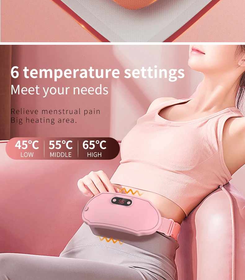 Oem Factory Graphene Far Infrared Heated Waist Massage Belt Automatic