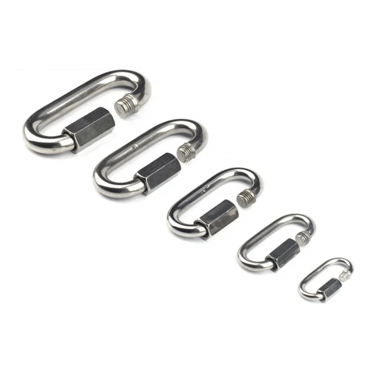 CNBTR 55mm Stainless Steel Boat Clip Hooks - Fixed Eye Hook Links Set Of 10
