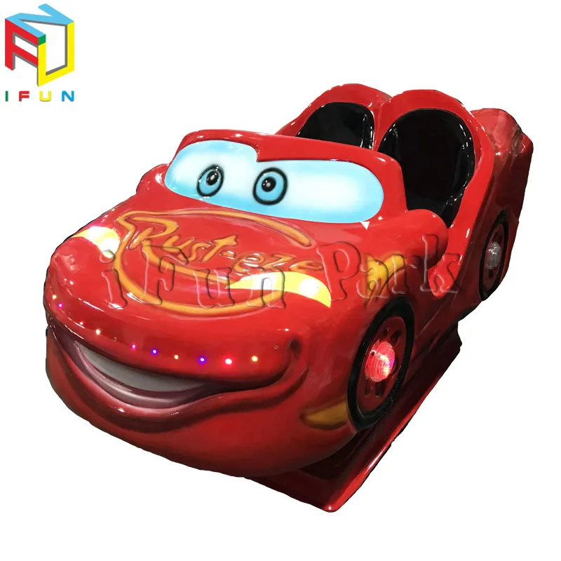 Ifunpark Coin Operated Arcade Game Machine Fiberglass 2 Player Car Kiddie Rides