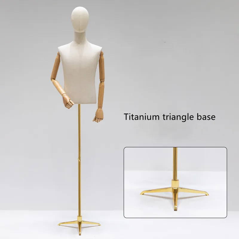 Fashion Male Torso Mannequin Half Body Men's Fabric Mannequins Dummy