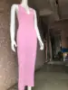Vestido largo rosa