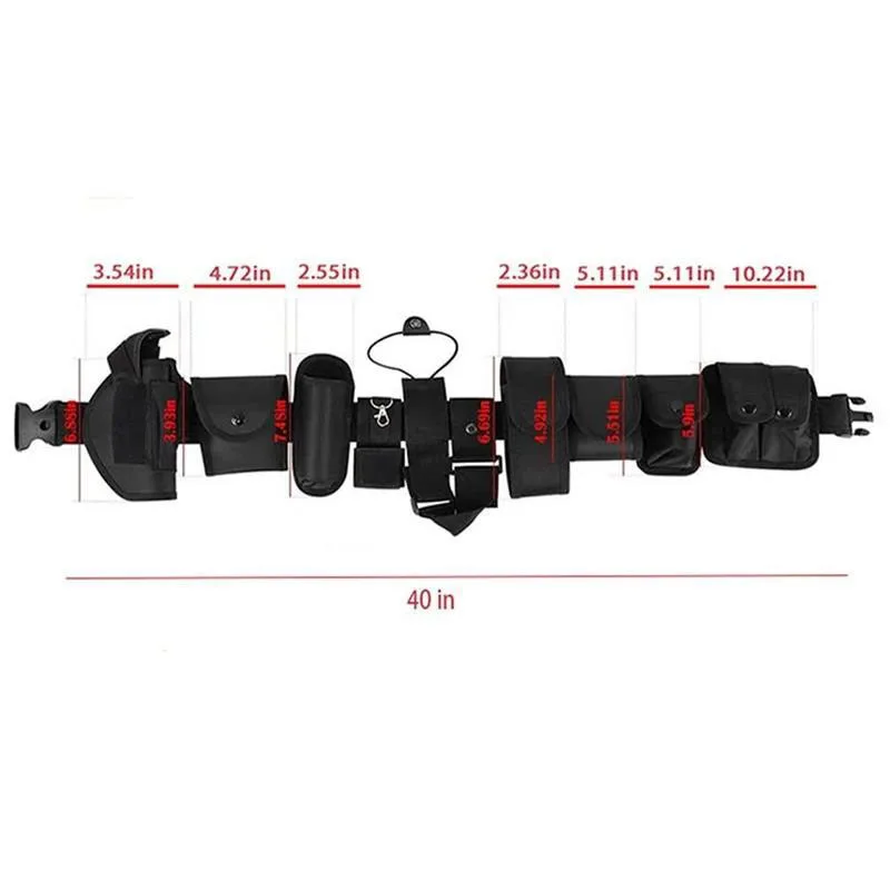 Premium Sport Enthusiasts Tactical Belt with Commonly Pouches Heavy Duty Training Belt Security Hunting Gear Waist Belts