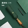 16-bone bronze brushed wood handle-dark green