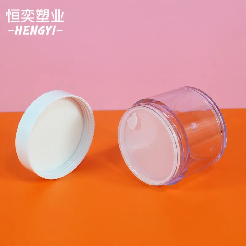 Ps Cream Jar 120ml 220ml Custom Refillable Luxury Plastic Cosmetic Jar for Cream Scrub With Cap