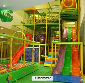 Custom Interactive Indoor Playground Equipment for Kids Commercial Athletic Plastic Slide Soft Play Maze Park