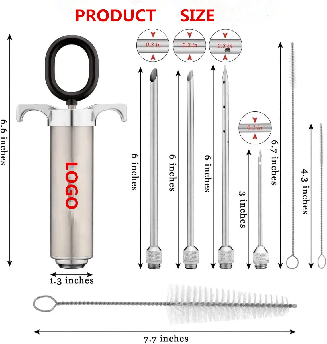 2oz Stainless Steel Marinade Injector Set Buy Meat Injector Machine