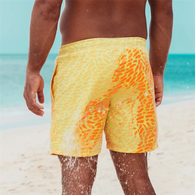 Men's Swim Trunks with Mesh Liner and Pocket Quick Dry Water Color Changing Board Shorts Beach Short Pants swim shorts475_voghion.com
