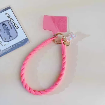 Original Glowing-in-the-Dark Bear Silicone Phone Lanyard Soft Anti-Lost Wrist Strap Chain