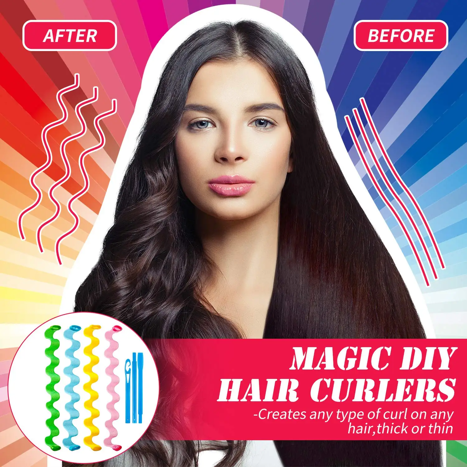 
Новинка 12 штук спиральные крученые волшебные бигуди для укладки волос для больше видов причесок 