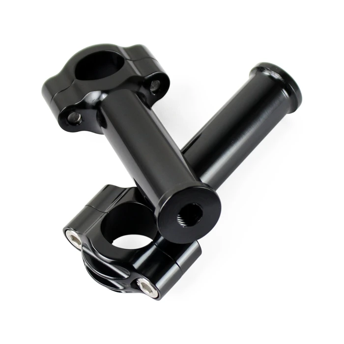 Discount Supplements 1'' Black Handlebar Mount Clamp Risers For Harley