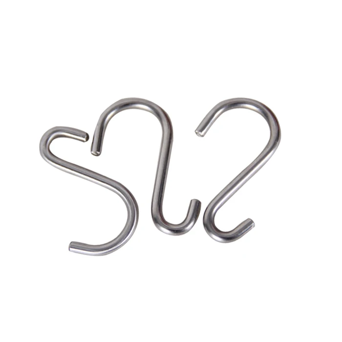 304 stainless steel Kitchen Bathroom S Shape Hanger Hooks Metal Hanging S shaped hanger hook metal S hook