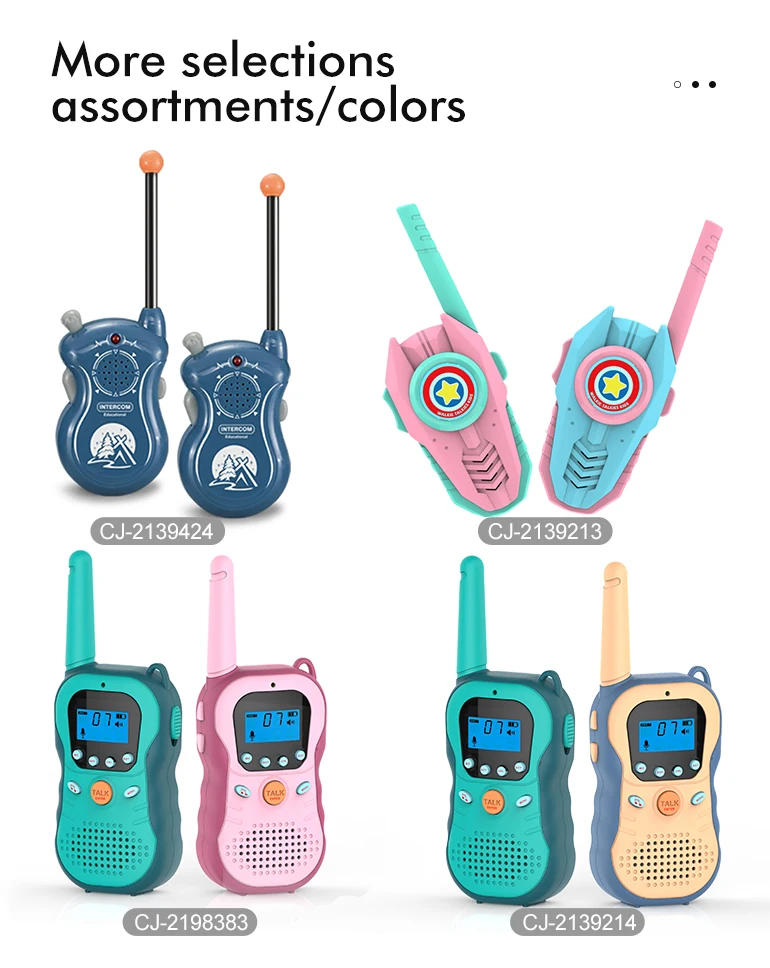 Children toys game mini portable wireless taki waki intelligent voice changing 3km long rang walkie talkie toys for kids