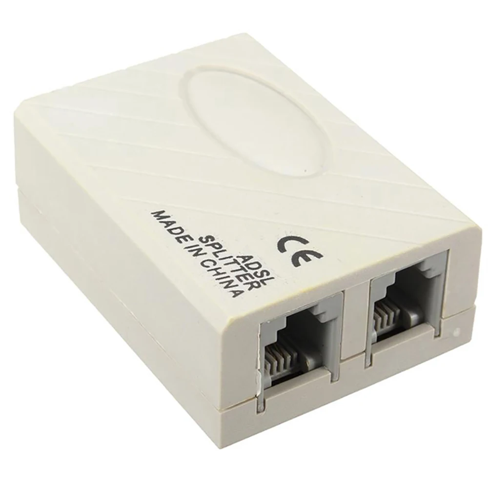 Белый прямоугольник телефон сплиттер ADSL модем фильтр RJ11