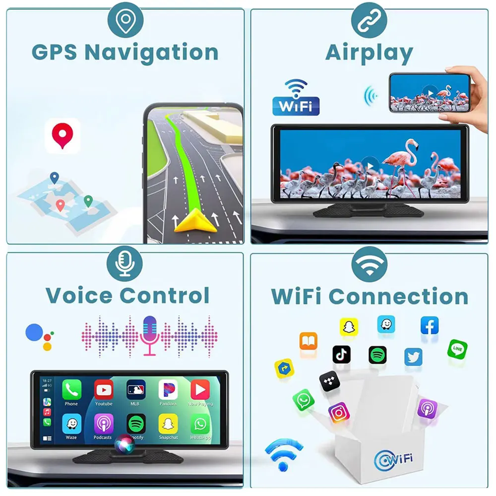 H508F Carplay 11.26インチタッチスクリーンDVRカーマルチモニター