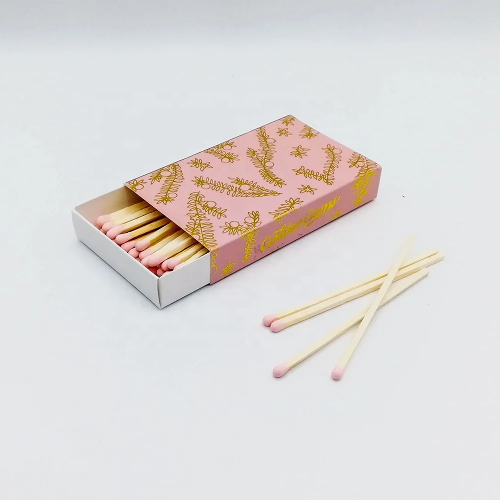 4 дюймовая коробка для свечей с логотипом на заказ деревянные длинные безопасные спички белой