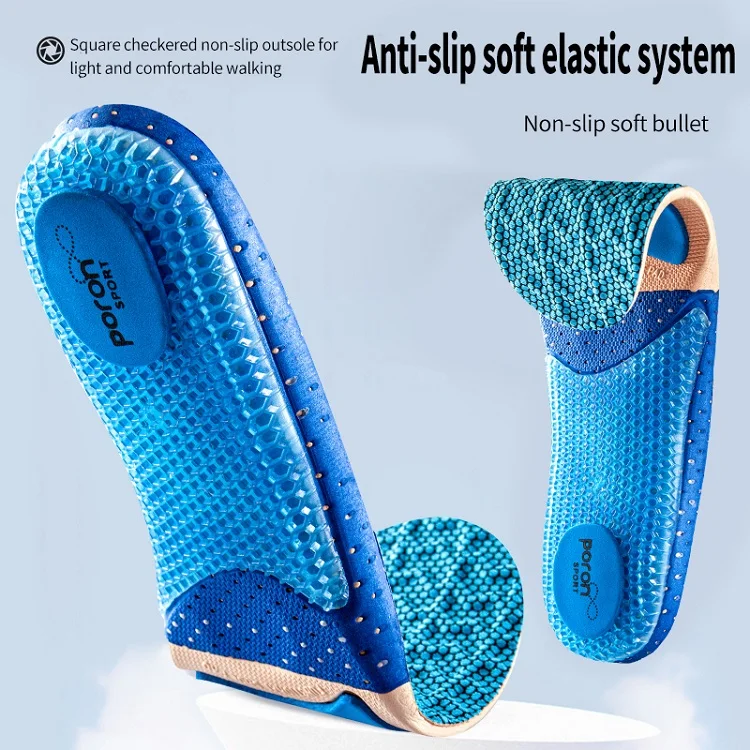 Silicone Soft Elastic Air Cushion Running Insoles Orthopedic Shock ...