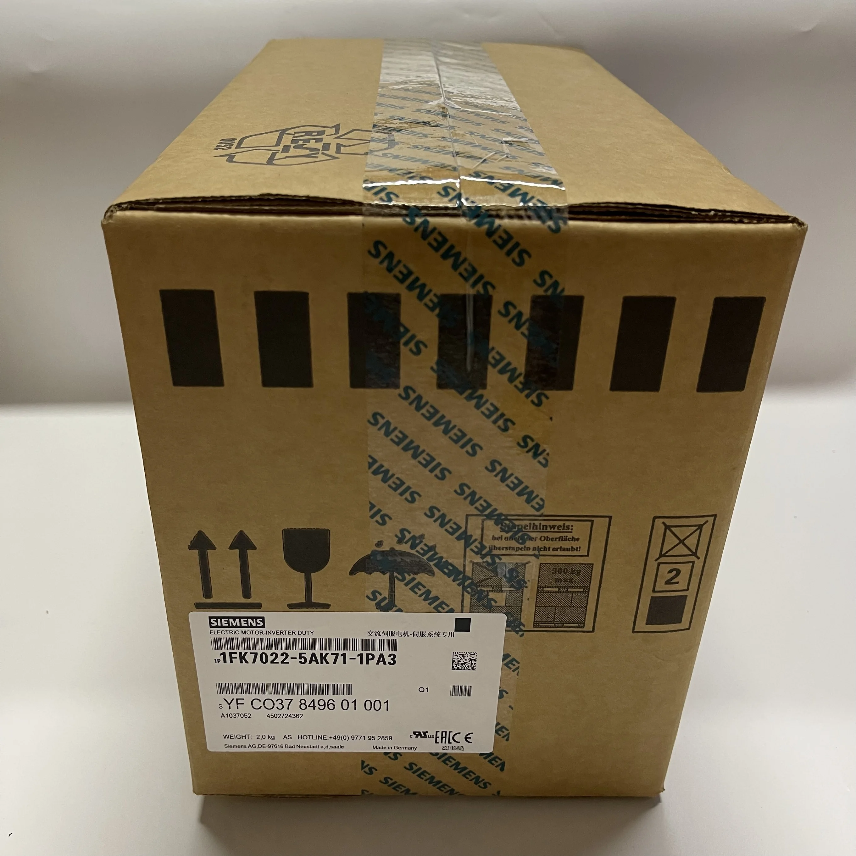 Siemens Servo Motor 1FK7022-5AK71-1PA3 Siemens Servo Motor 1FK7022-5AK71-1PA3