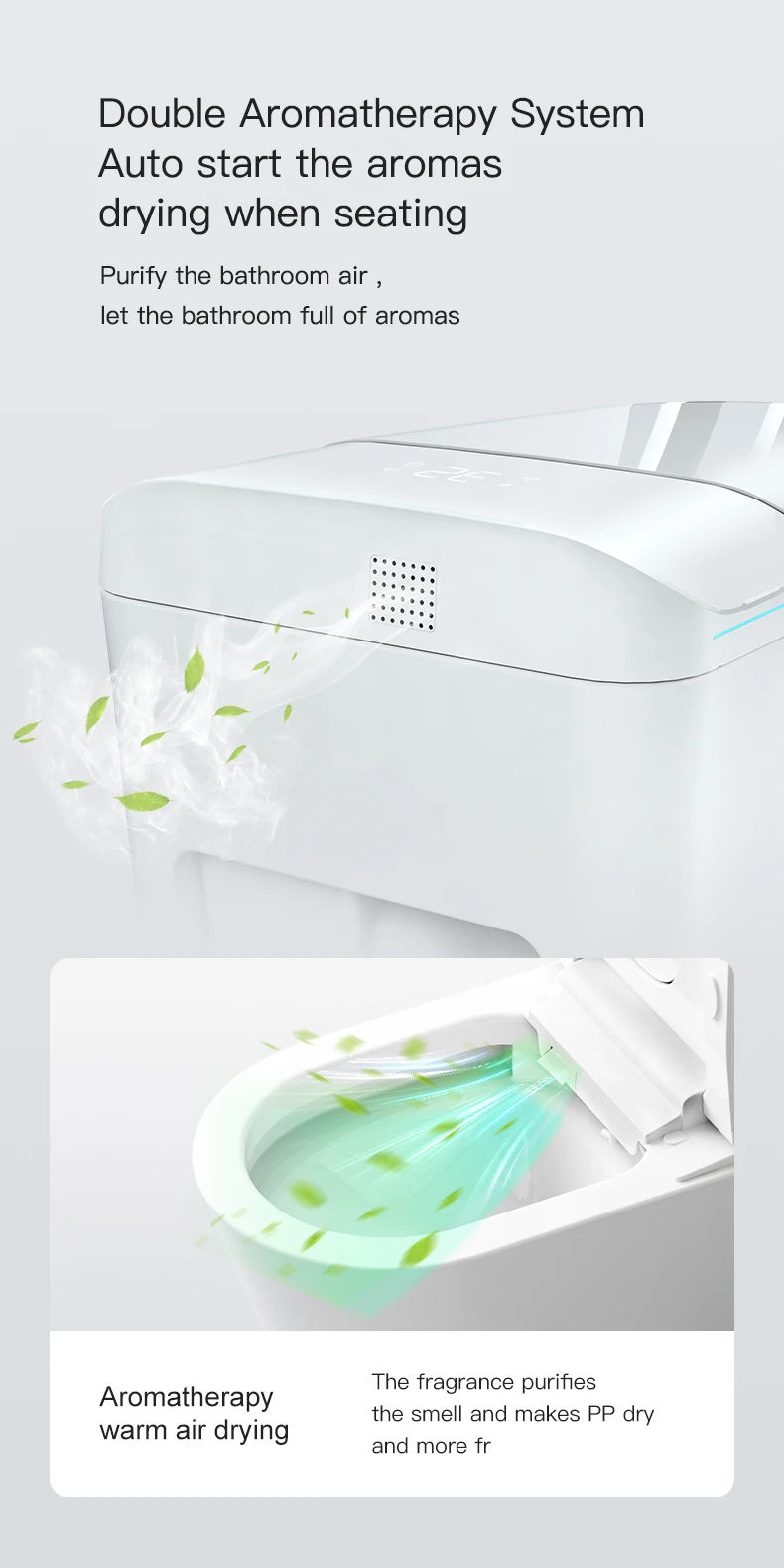 Multi-functional intelligent toilet No water pressure limit automatic sterilization CUPC certified smart one-piece toilet manufacture